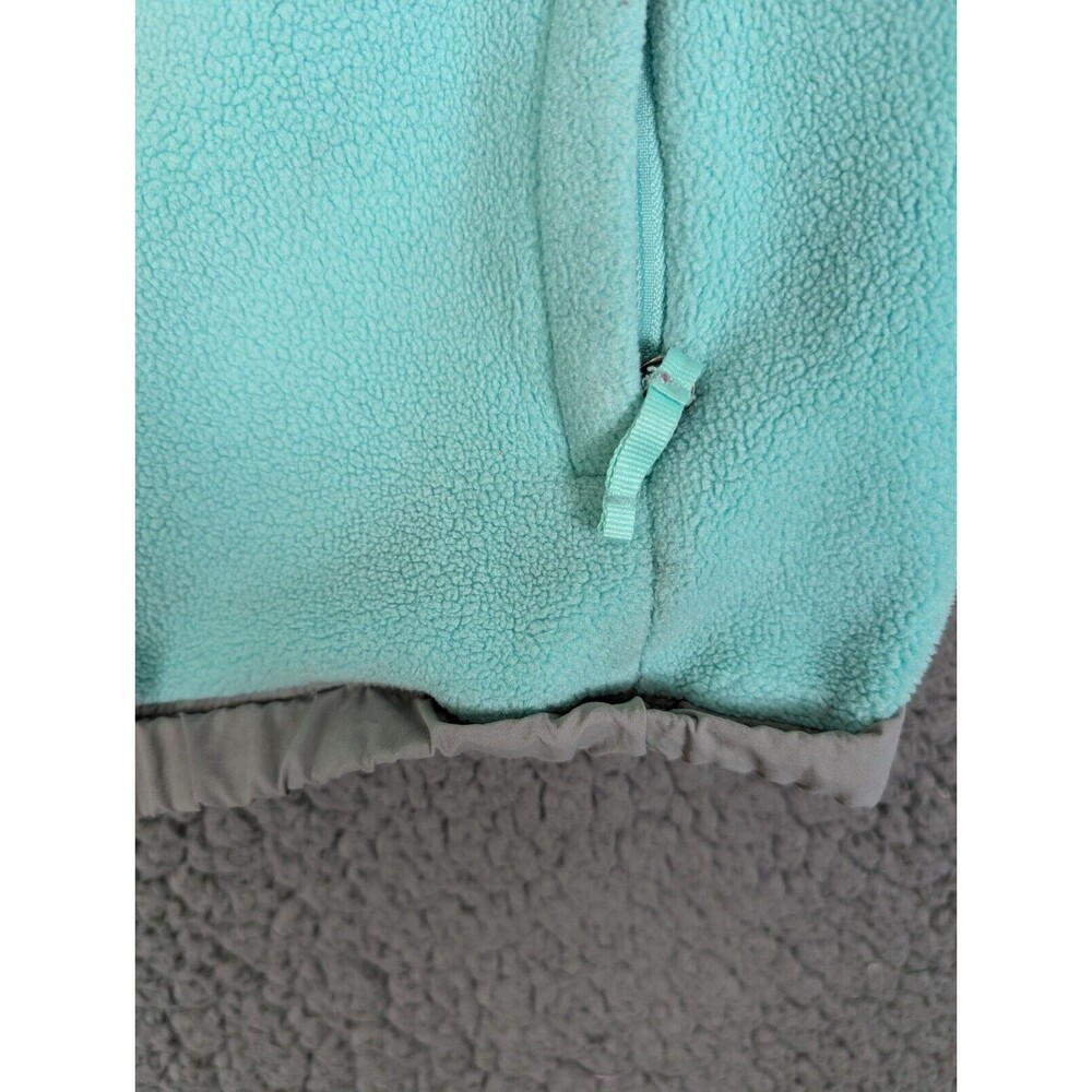 The North Face Fleece Jacket Girls Sz Large 14/16 Mint Green Zip Up Pockets - Picture 15 of 16